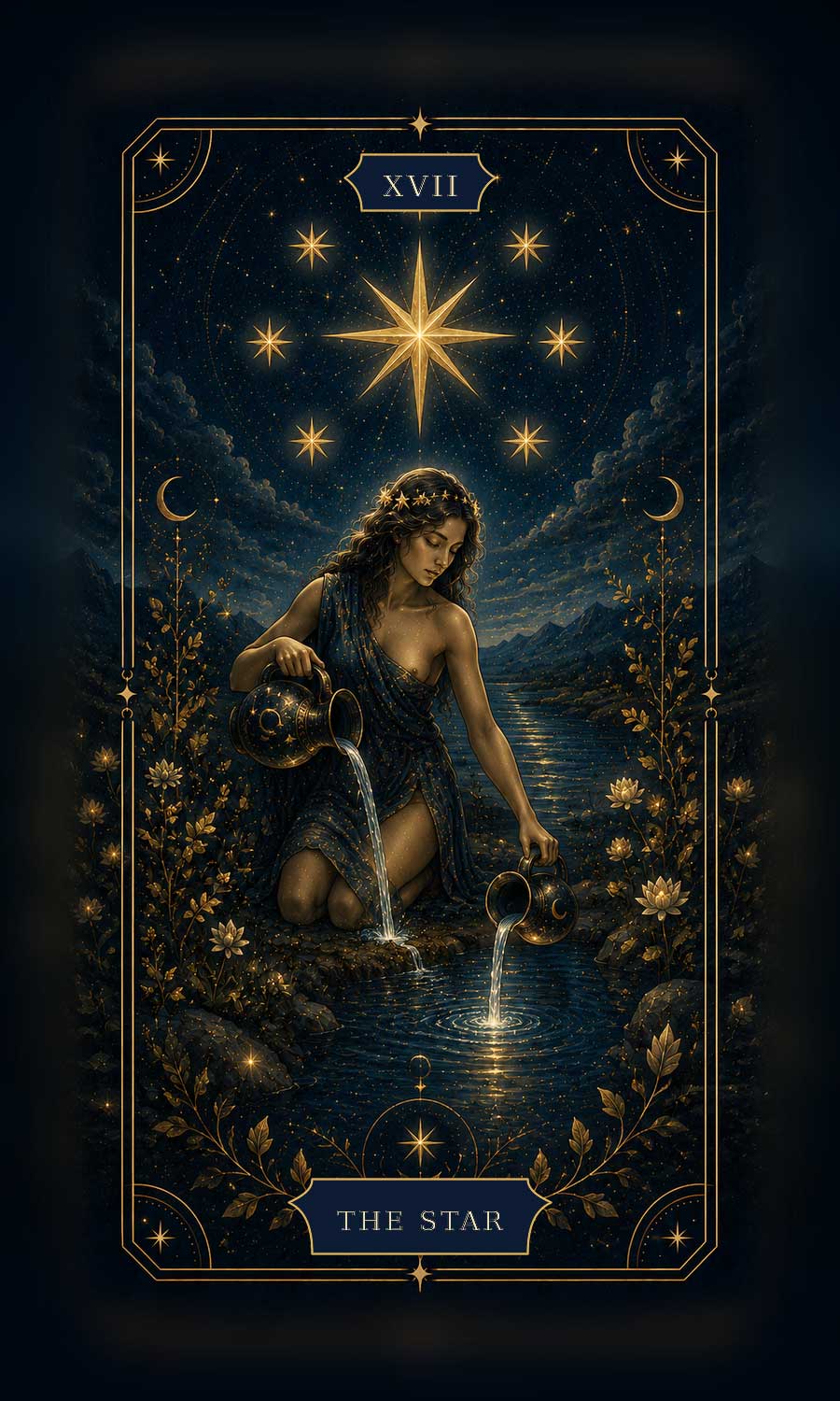 The Star card from The Lunaria Tarot