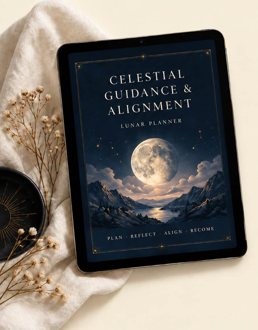 Celestial Guidance and Alignment lunar planner displayed on an iPad